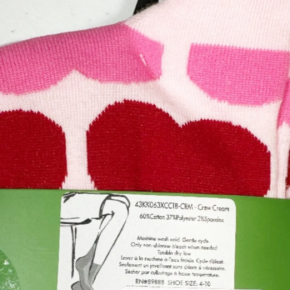 NEW Kate Spade VALENTINE’S Crew Socks Set/3
